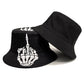 Skull & Finger Graphic Bucket Hat