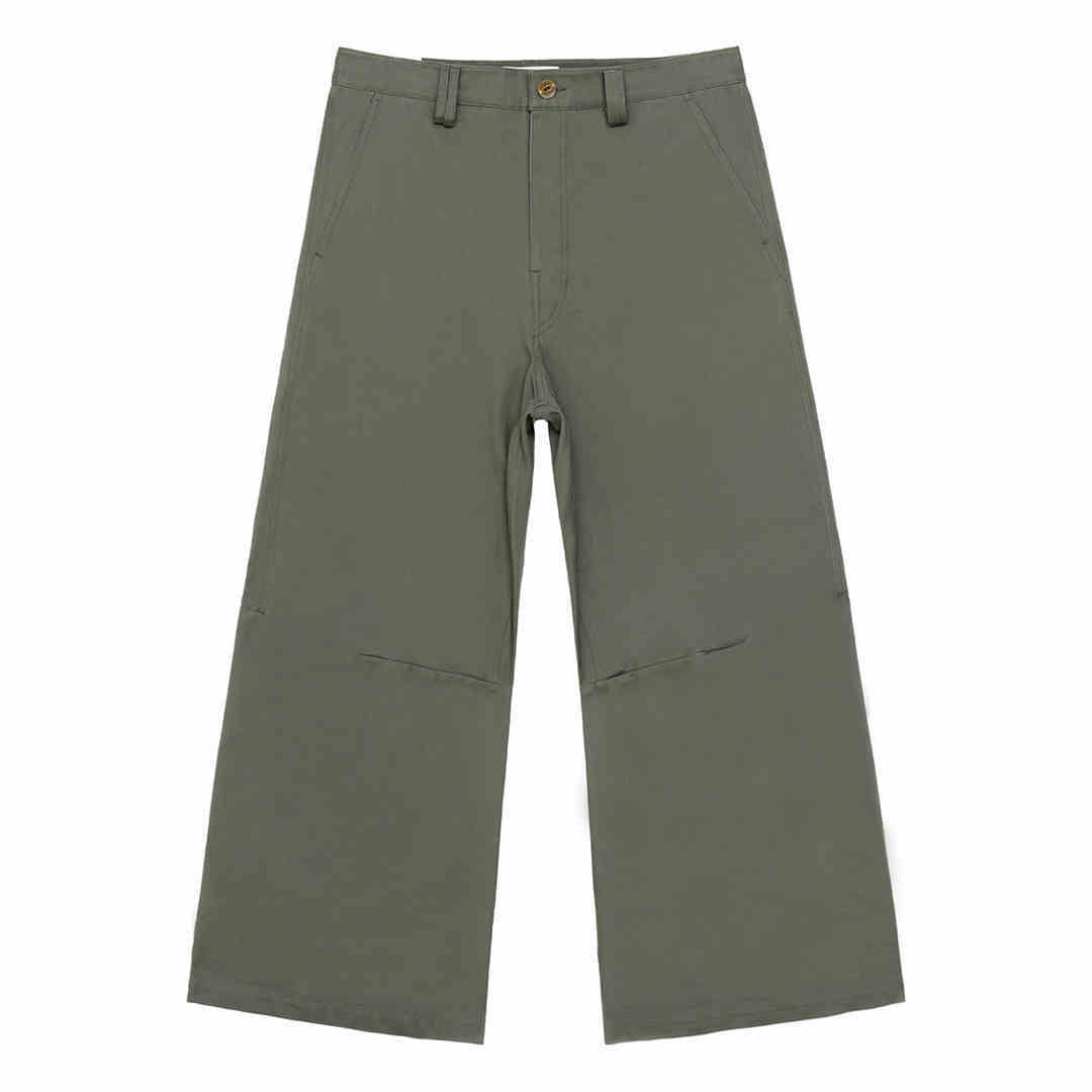 Loose Cotton Wide-Leg Pants