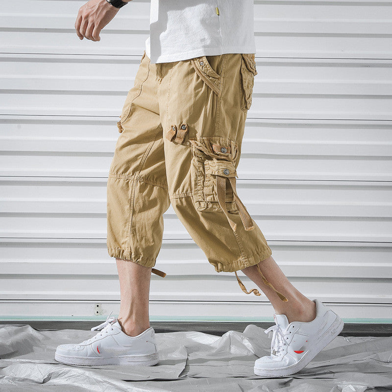Multi-Pocket Workwear Shorts for Men