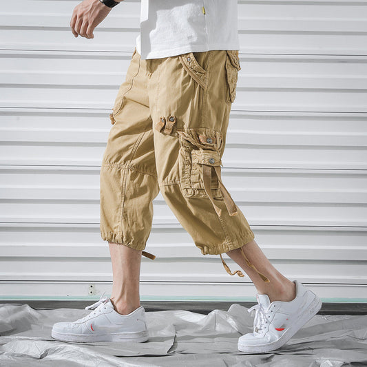Multi-Pocket Workwear Shorts for Men