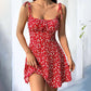 Women’s Floral Ruffle Boho Mini Dress