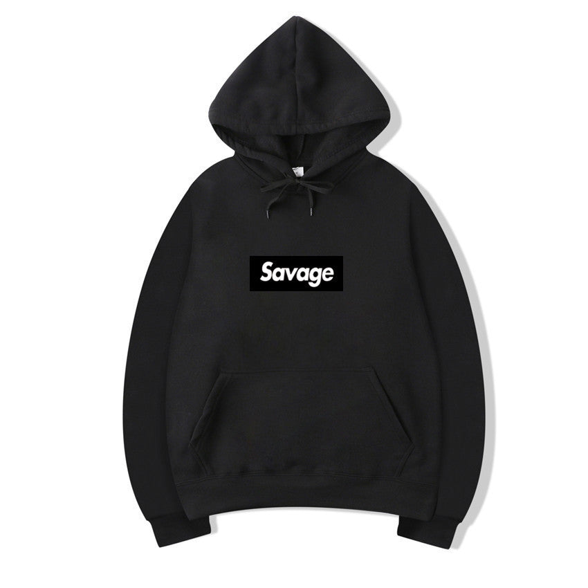 Hip-Hop Letter Graphic Pullover Hoodie