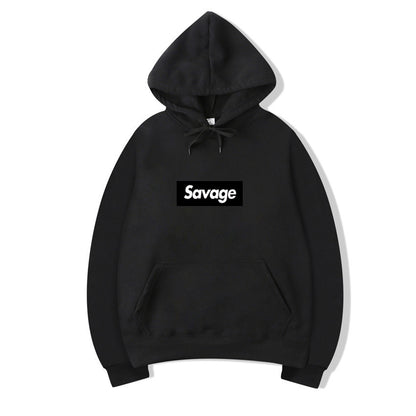 Hip-Hop Letter Graphic Pullover Hoodie