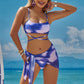 3pcs Tie Dye Bikini with Skirt