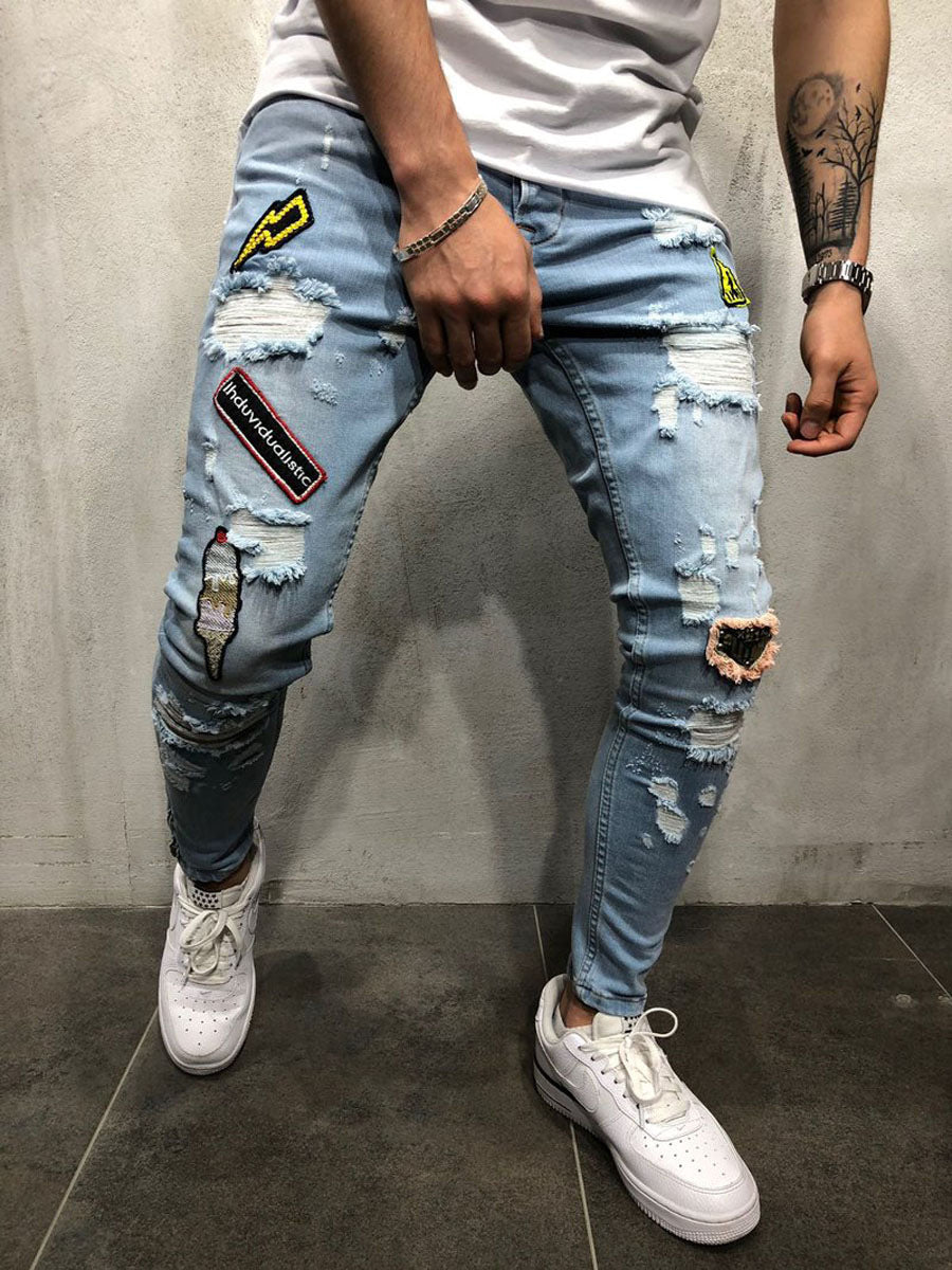 Drip Jeans Men Fashion