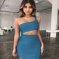 Women’s Sexy One-Shoulder Mini Dress