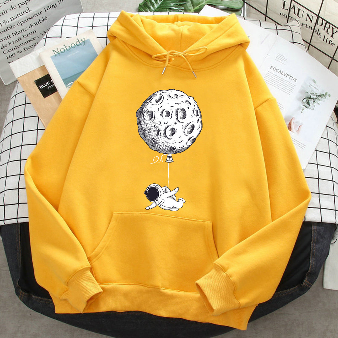 Unisex Loose Fit Casual Printed Hoodies