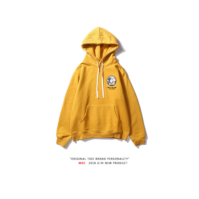 Unisex Retro Streetwear Hooded Sweater
