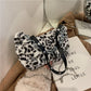 Leopard Plush Chain Shoulder Bag