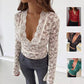 Flowers Lace Long Sleeve Top