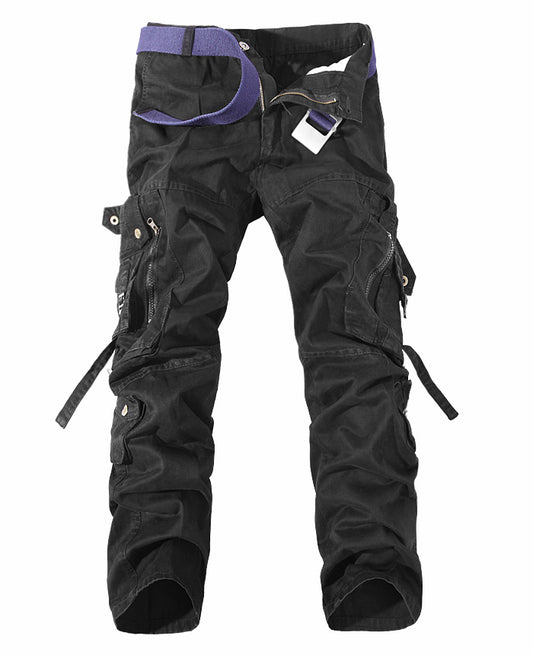 Men’s Washed Multi-Pocket Cargo Pants