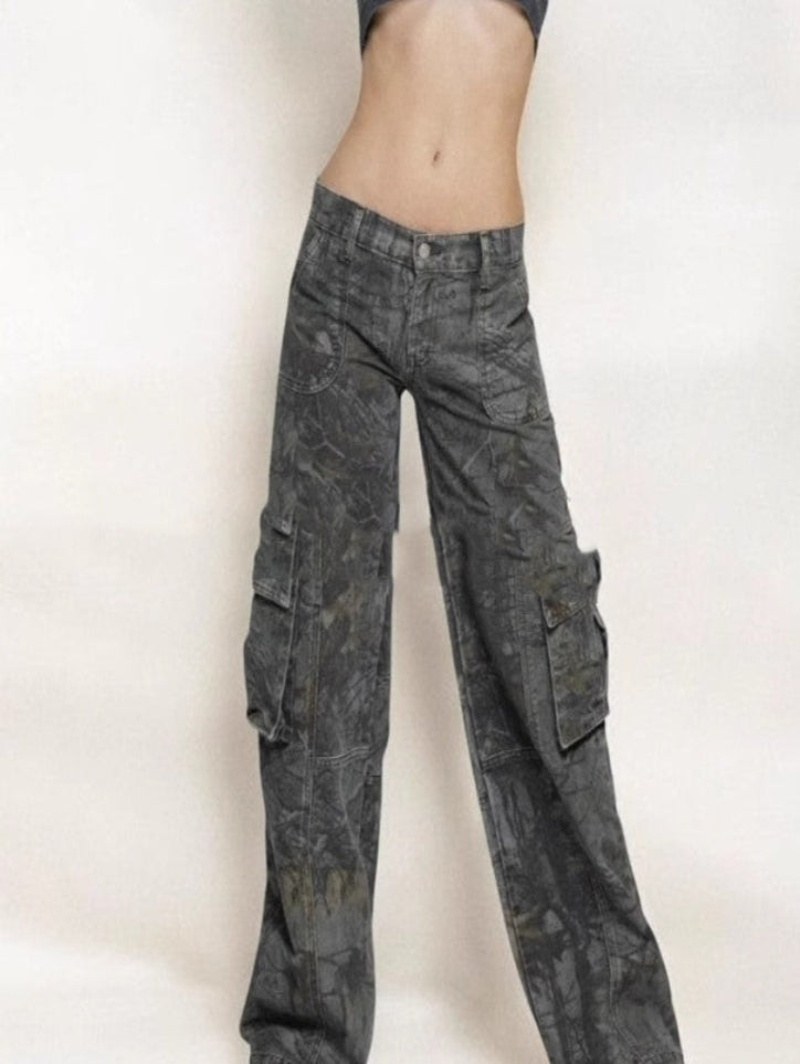 Y2K Camouflage Cargo Pants for Women
