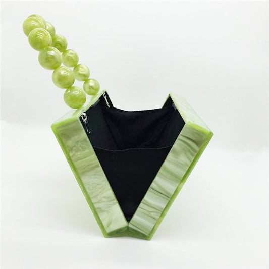 Green Acrylic Evening Bag