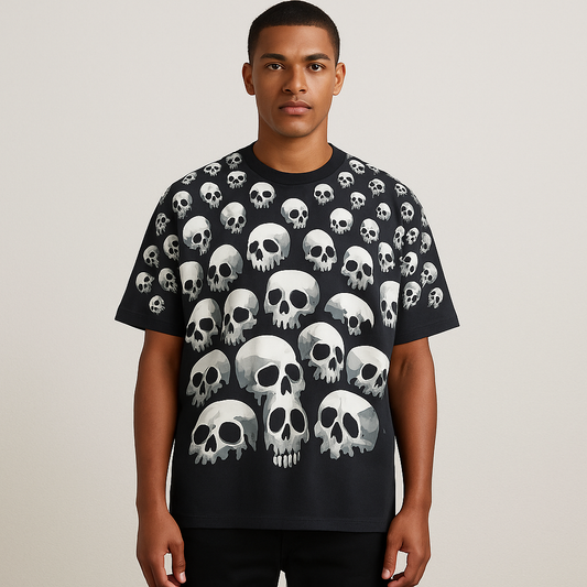 Rap Rock Skull Graphic T-Shirt