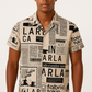 Vintage Newspaper Print Hawaiian Shirt