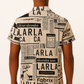 Vintage Newspaper Print Hawaiian Shirt