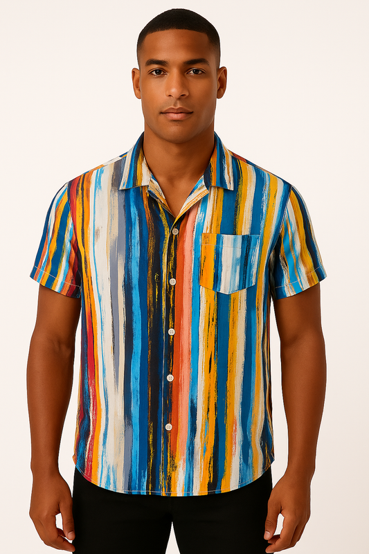 Drip Stripe Button Ups