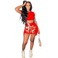 Summer Midriff Skirt Set
