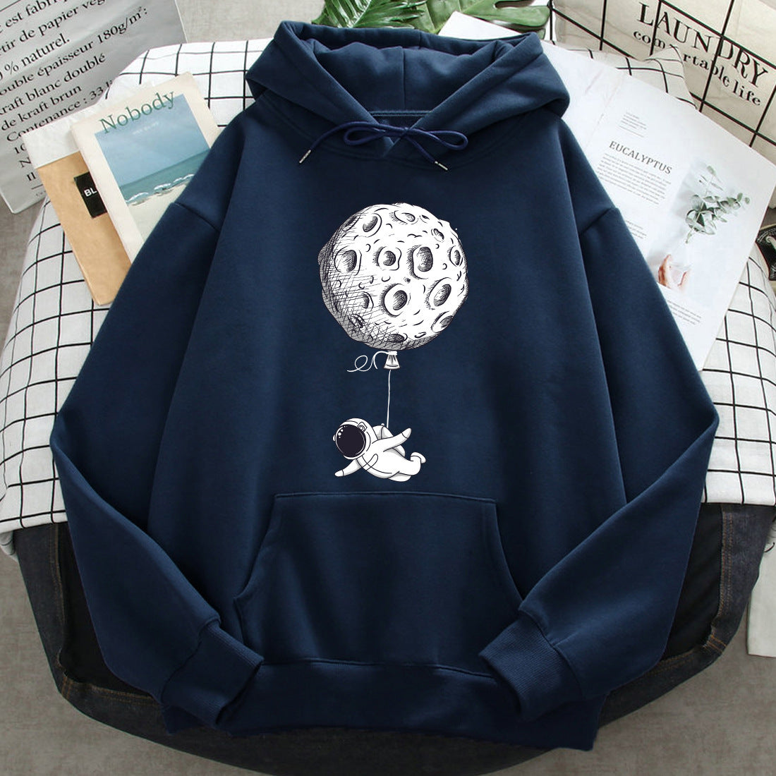 Unisex Loose Fit Casual Printed Hoodies