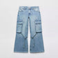 Women’s Mid-Waist Loose Cargo Jeans