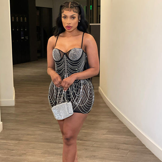 Tassel Suspender Dresses for Parties