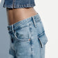Women’s Mid-Waist Loose Cargo Jeans