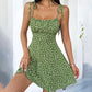 Women’s Floral Ruffle Boho Mini Dress