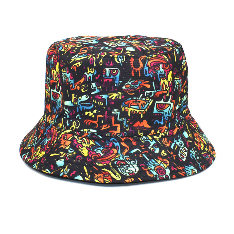 Double-Sided Printed Fisherman Hat