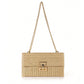 Straw Chain Flap Shoulder Women's Bag