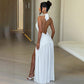 V-Neck Pleated Party Dress