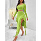Women’s 2-Piece Crop Top & Skirt Set