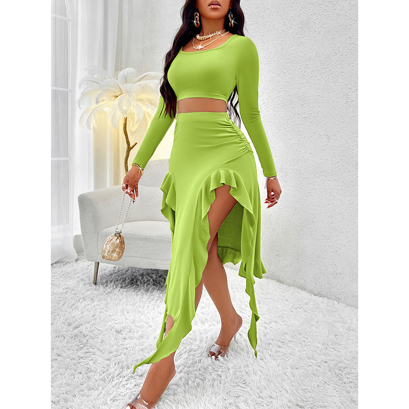 Women’s 2-Piece Crop Top & Skirt Set