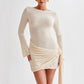 Slim Fit V-Back Mini Dress