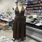 V-Neck Pleated Party Dress