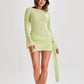 Slim Fit V-Back Mini Dress