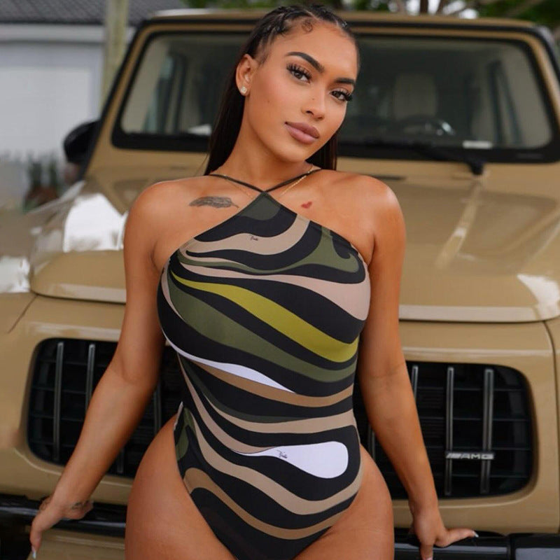Digital Printed Sleeveless Bodysuits