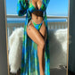 Split Sleeve Bikini Set