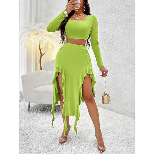 Women’s 2-Piece Crop Top & Skirt Set