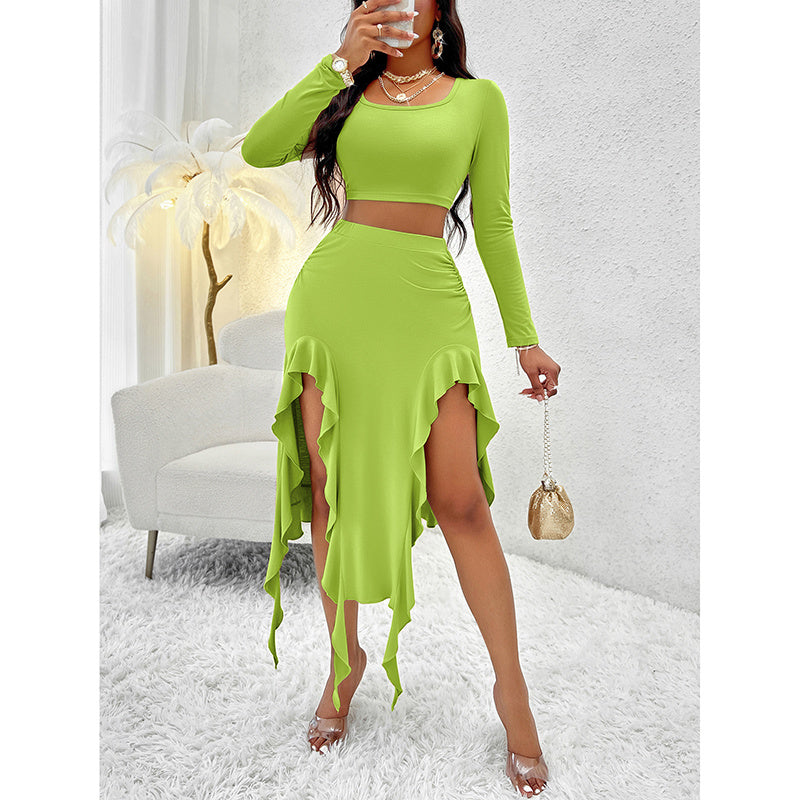 Women’s 2-Piece Crop Top & Skirt Set