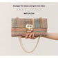 Straw Chain Flap Shoulder Women's Bag