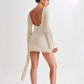 Slim Fit V-Back Mini Dress