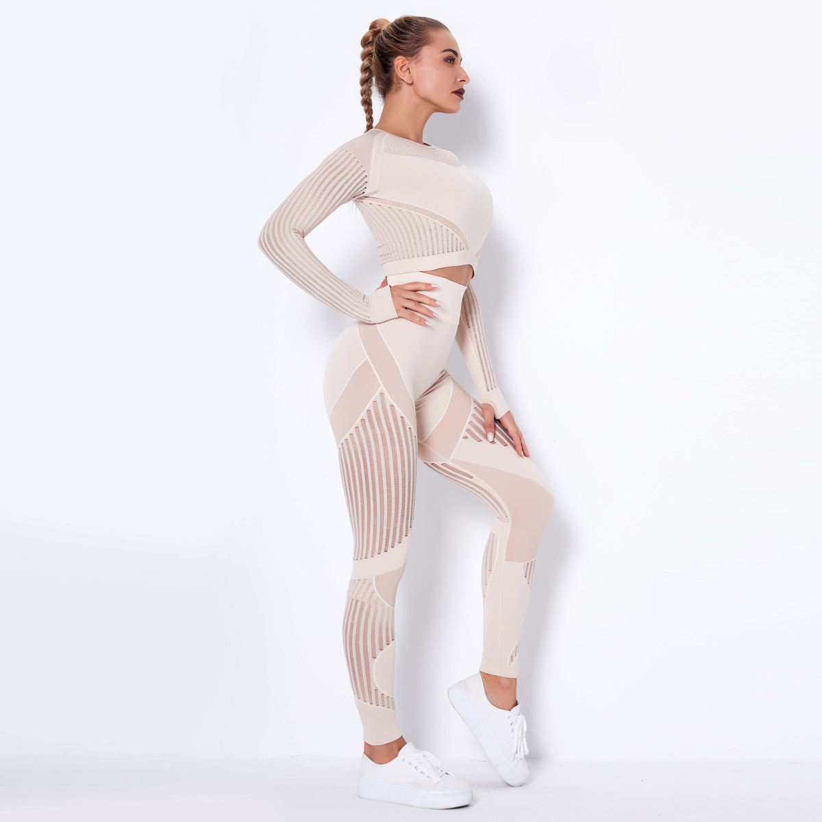 Seamless Long Sleeve Yoga Set