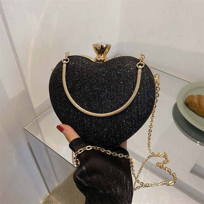 Heart-Shaped Evening Clutch Bag