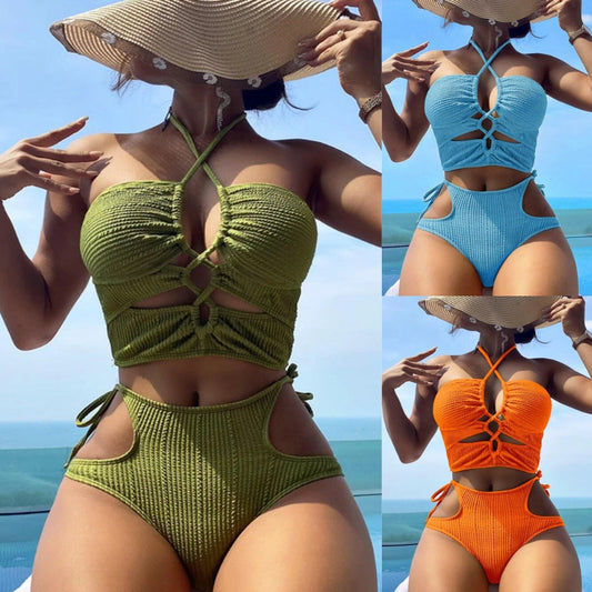 Bikini Split Rope Tie Swimsuit