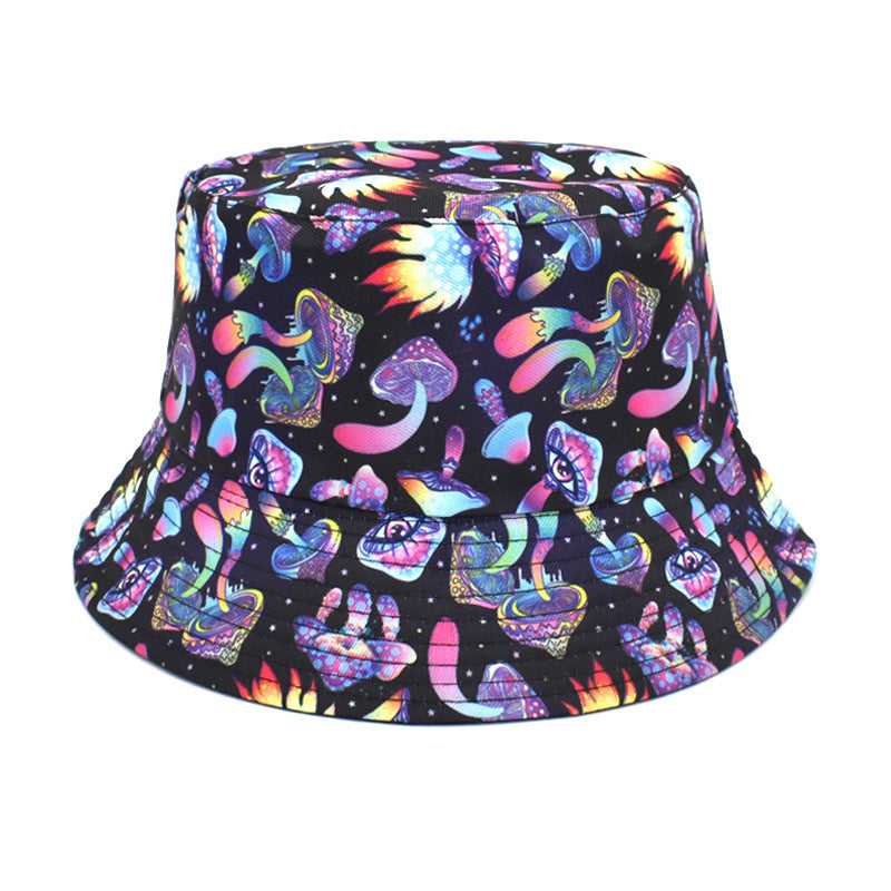 Double-Sided Printed Fisherman Hat