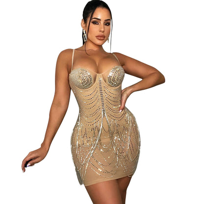 Tassel Suspender Dresses for Parties