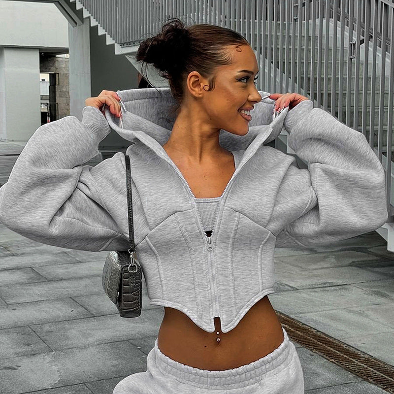 Zipper Hoodie Cardigan Jacket
