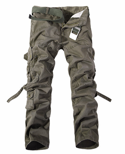 Men’s Washed Multi-Pocket Cargo Pants
