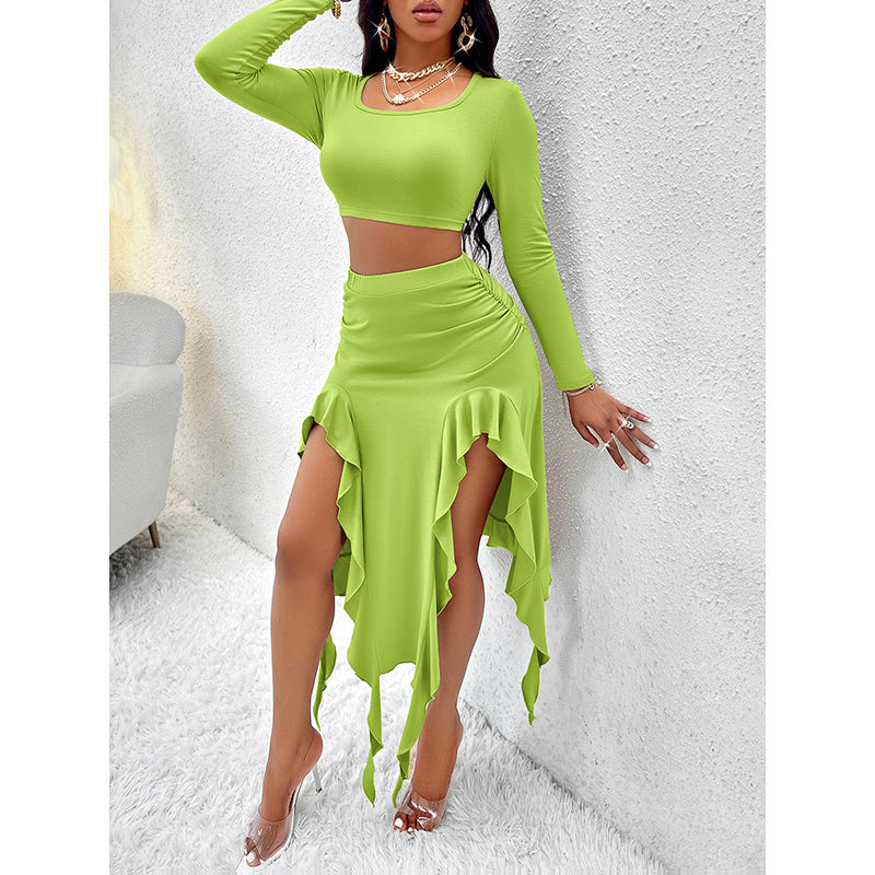 Women’s 2-Piece Crop Top & Skirt Set