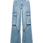 Women’s Mid-Waist Loose Cargo Jeans